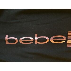 bebe sport Women's Black/Pink Jogger Pants Drawstring Elastic Waist XL
